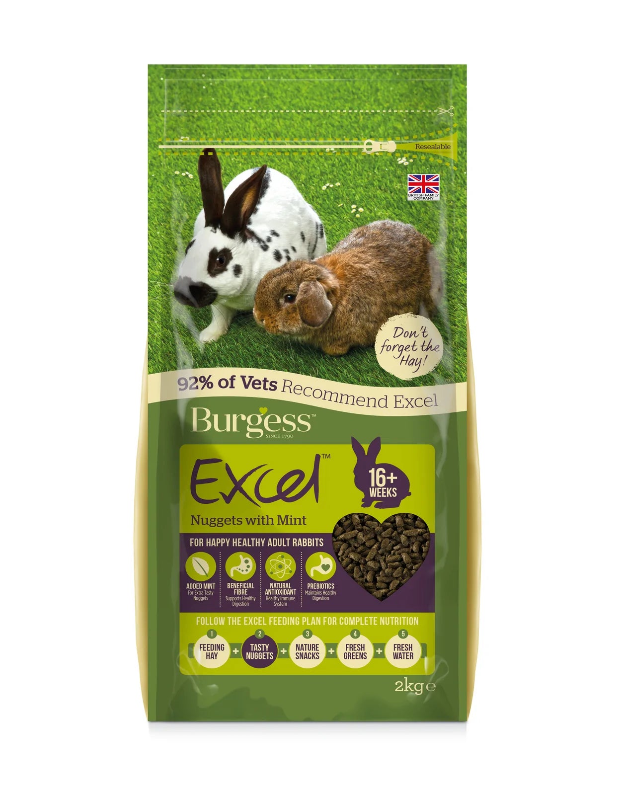 10kg Burgess Excel Rabbit Pellets with Mint Pre Order Small